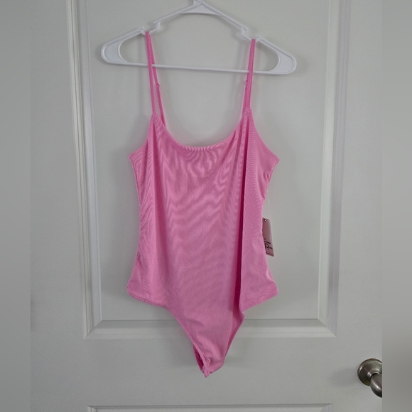 Faded Rose Vibrant Pink Sleeveless Fitted Bodysuit - Picture 1 of 1